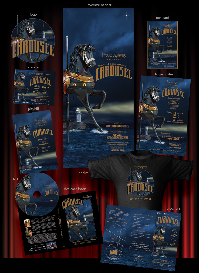 Rodgers and Hammerstein's Carousel promotional artwork by David Occhino Design